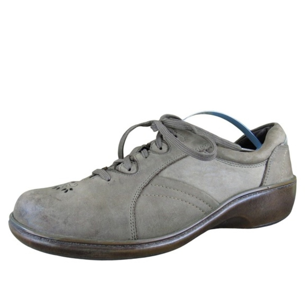Avon VTG Leather Comfort Shoes Casual Walking Floral Lace Up Womens 7.5 2E‎
